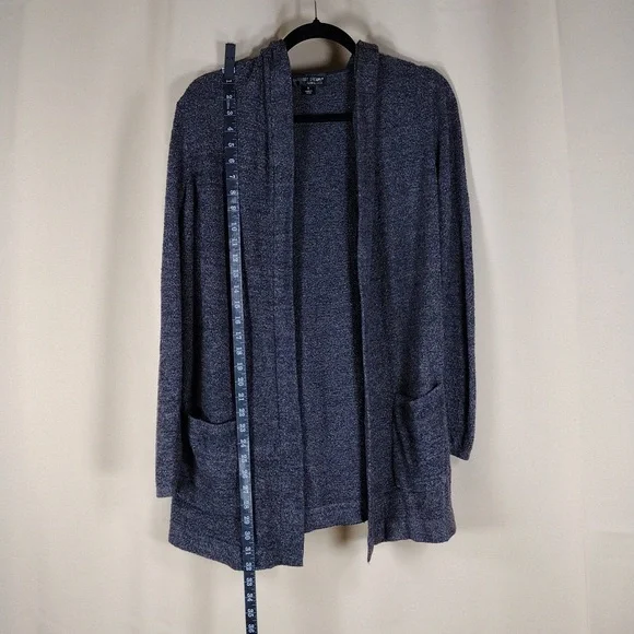 Barefoot Dreams CozyChic Lite Cali Cardi Heathered Casual Knit Sweater Cardigan - Picture 3 of 11